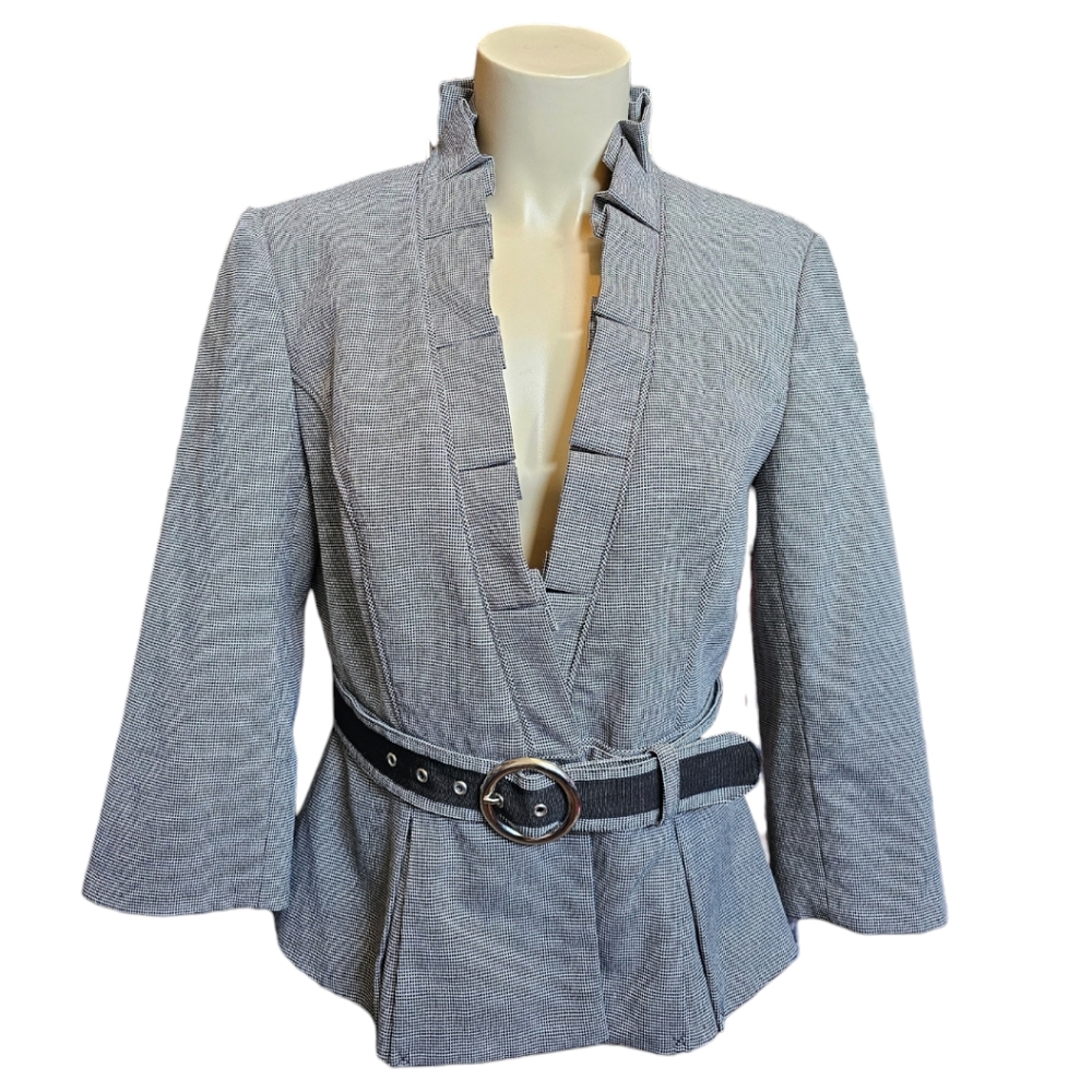 White House Black Market 3/4 sleeve blazer with belt. 6